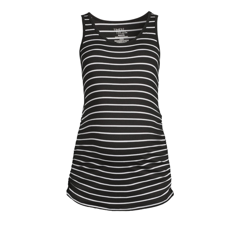 Time & Tru Striped Sleeveless Maternity Tank Top